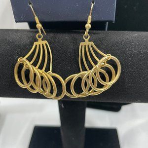 Costume Hook style Gold tone earrings